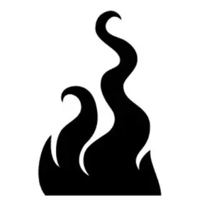 vinyl Decal Sticker 4" for walls cups glass wood steel plastic glass wall sticker fire