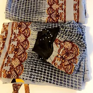 Grey bati with scarf