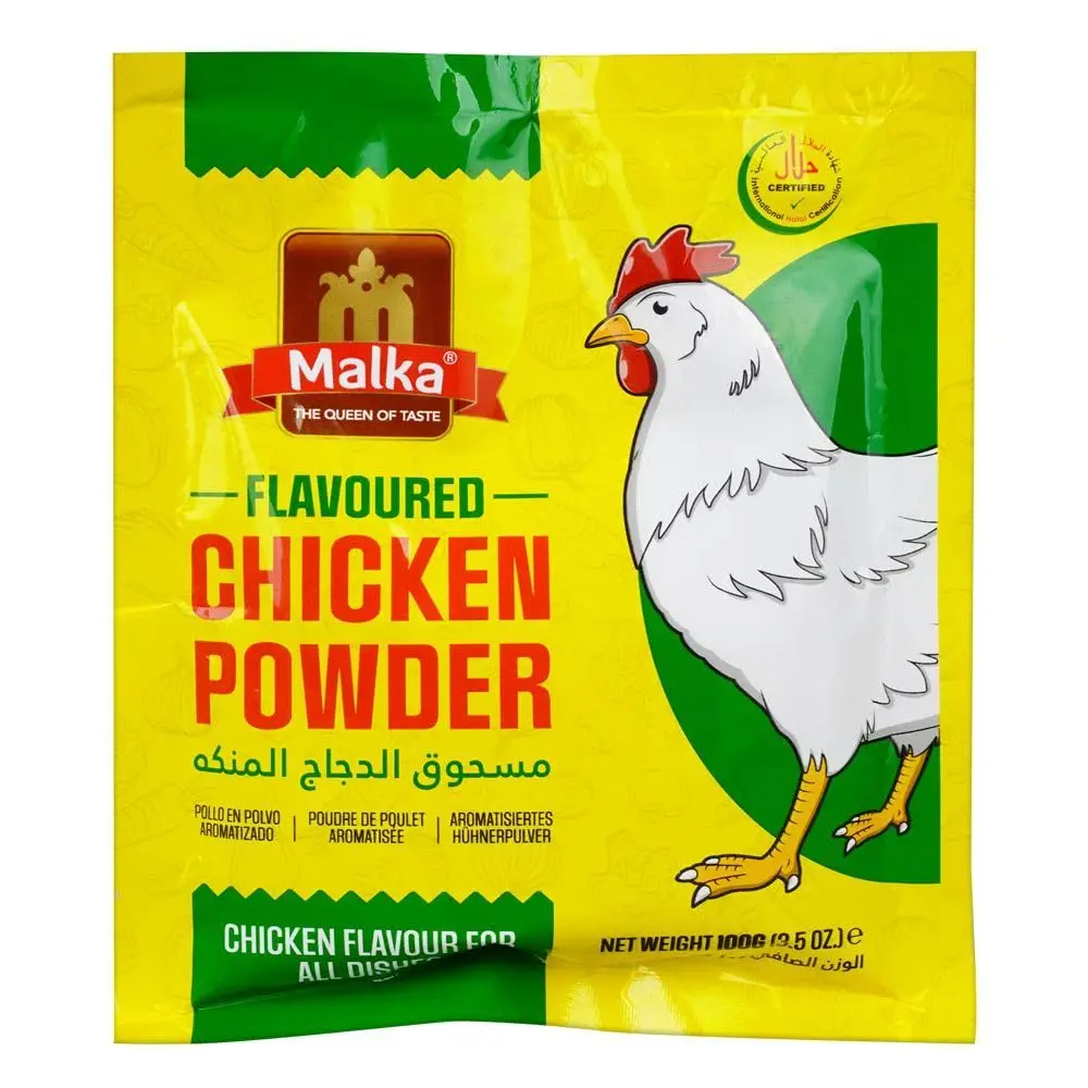 Malka Chicken Bouillon Powder, 100g (3.52oz) – Halal, Vegetarian-Friendly Staple for Authentic Dish Flavors | Cooking Essential