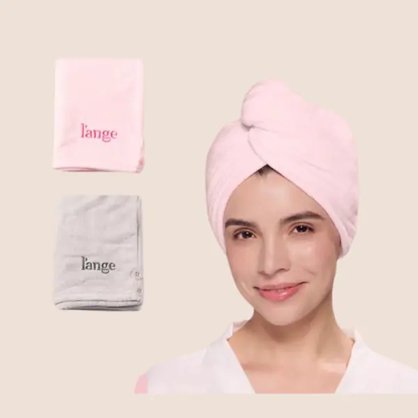 L'ANGE HAIR 2-Pack Microfibre Hair Towel Wrap - Lightweight, Quick-Dry, Soft Absorbent, Breathable, Gentle, Fade Resistant Bathroom Towel for Youth (2 Sizes Available)