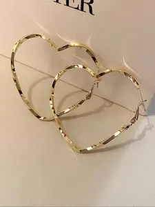 Fashion Heart Shaped Earrings, Elegant Casual Style Earrings for Women, Trendy All-match & Exquisite Jewelry for Birthday Gift, Versatile Earrings