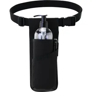 Professional Massage Therapist Holster with Adjustable Belt, Massage Bottle Bag, Massage Lotion Holster,Black(XJ-1KD)
