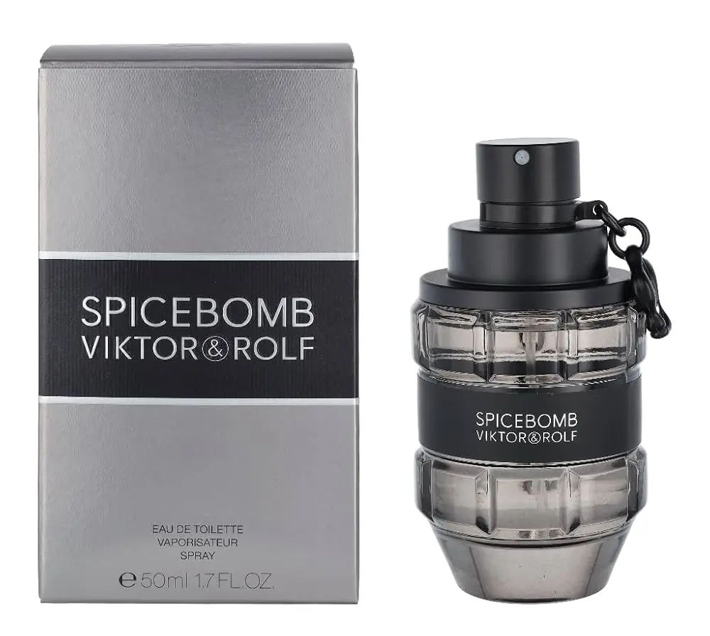 Viktor & Rolf Spicebomb 1.7oz Eau De Toilette for Men - 50ml Fragrance Spray Bottle with Classic Packaging Regular Edition Bold Confident Scent