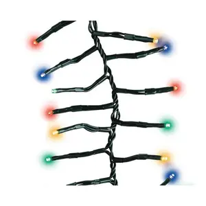 Celebrations 9071255 6.6 ft. LED Rice Cluster String Christmas Lights Multi Color - 200 Count