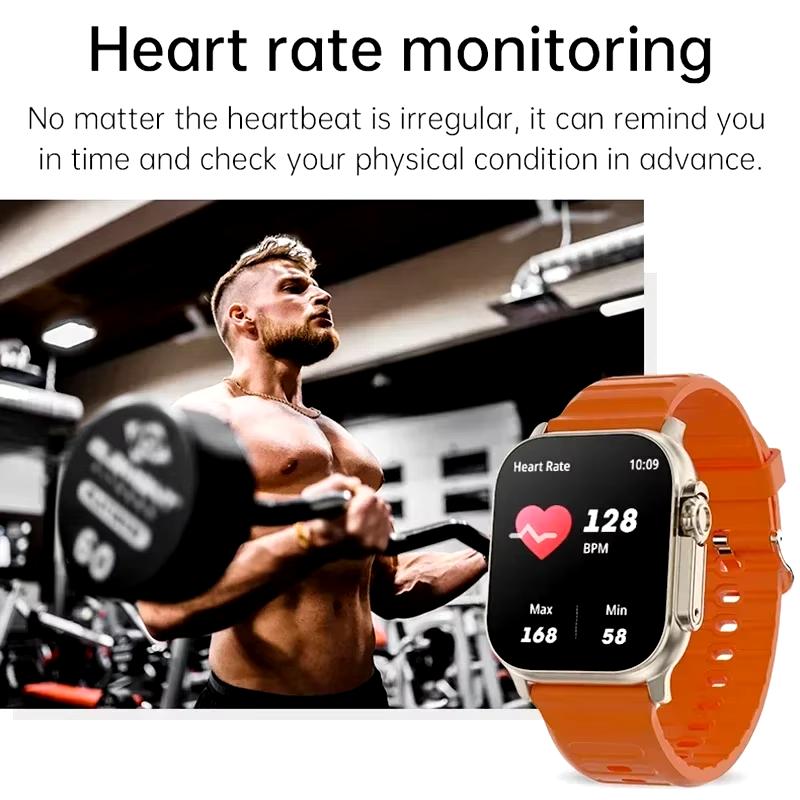 LAXASFIT X10 Ultra Smart Watch Bluetooth Call Message Alert Heart Rate Monitor Sports Watch for Android iOS Men Women AMOLED Display 2.01-inch