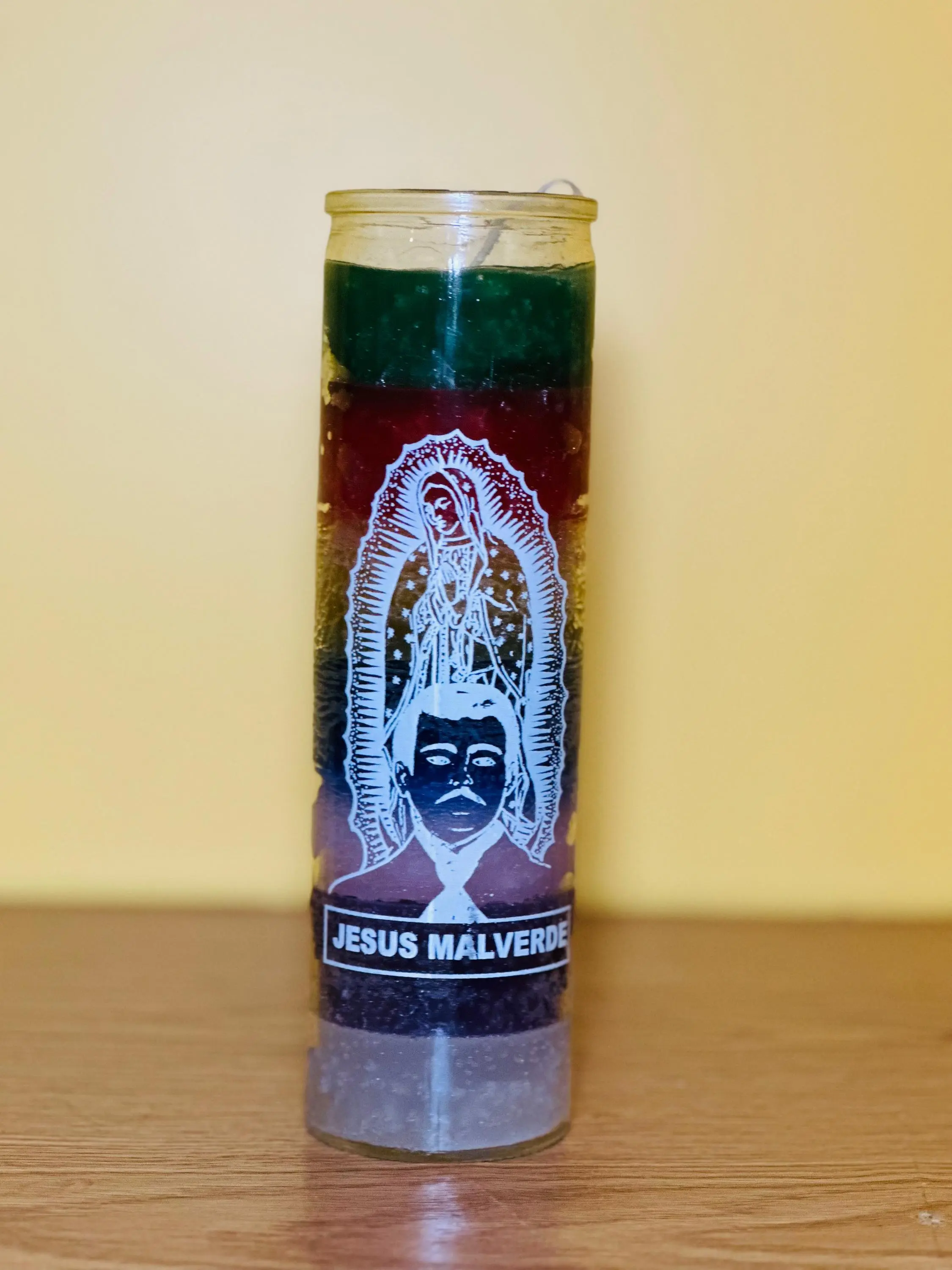 Jesus Malverde Wax Candle, 7-Color Home Fragrance Decor, Spiritual Aid Decoration