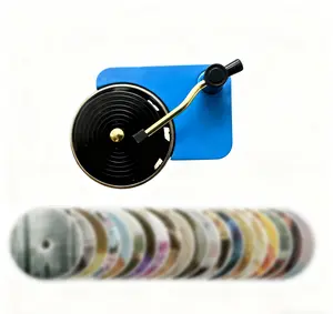 Version Record Player Car Air Freshener with 12pcs Singer Album Covers Cute Car Decoration & Accessories for Vintage Aesthetic