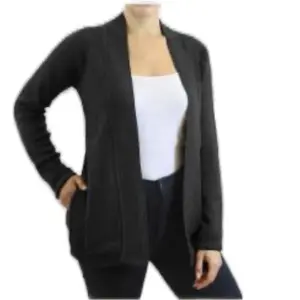 Women's Retro Fox Women's Heavyweight Cardigan Sweater Darkness Small (4-6) Black Cotton