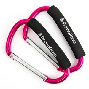 Primo Passi 2Pk Large Stroller Hook, Pink - Perfect for Traveling with Your Baby