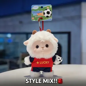 Kawaii Mini Plush Soccer Doll Keychain, Stuffed Football Mascot Bag Charm Accessory for Keys, School Backpack, Cute Sports Ornament Gift for Kids' Birthdays & Goodie Bags