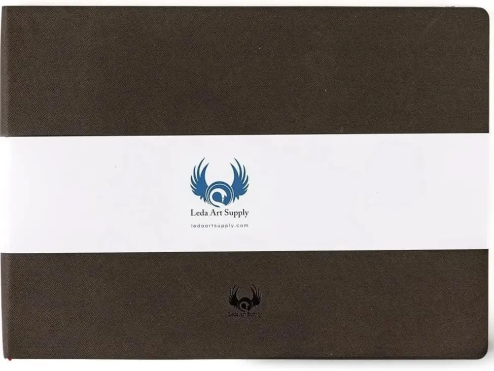 Leda Art Large landscape Drawing Sketchbook For Artists, 160 Blank Pages, Acid Free Premium Paper for Marker Watercolour Pencil Mixed Media, Ideal For Artists.