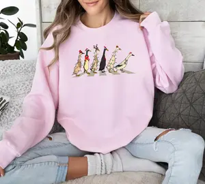 Christmas Ducks Sweatshirt, Holiday Lights Duck Christmas Shirt, Funny Animals Christmas Sweatshirt, Farm Lover Gift