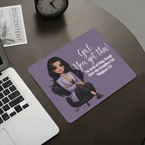 Girl, you've got this purple Square Gaming Mouse Pad, Non Slip Mousepad，Aesthetic Desktop Decorative Protective Pad, Desktop Accessory, Rubber Anti-slip Lockedge Work Pad, Small Size Suitable for Laptop, Desktop Computer Games, Work, Family, Gift