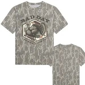 Turkey Hunter mossy oak tee, Camo Turkey Bad day to be a turkey in bottomland shirt | Mossy Oak Gift for Him