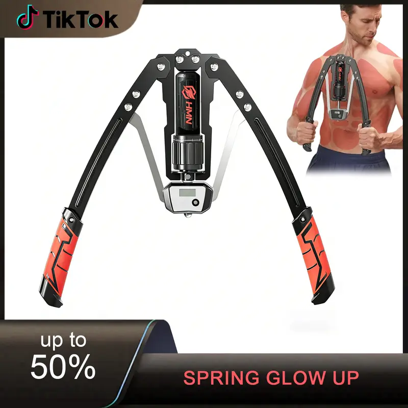【Featured TikTok Products】HMN Arm Force Device For Chest Exerciser Adjustable Resistance Twister Arm Exerciser Chest Workout Equipment Safe Design Slight Rebound Professional Hydraulic Design  Bearing Capacity Strengthener| Spring Glow Up, Training Arm Tr