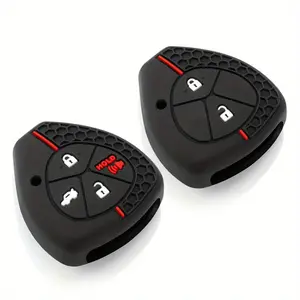 2 4 Buttons Silicone Key Case Shell Cover Key Fob Shell For TOYOTA Corolla Hilux Vitz Rav4 Aqua Camry Car-styling Car Key Protector