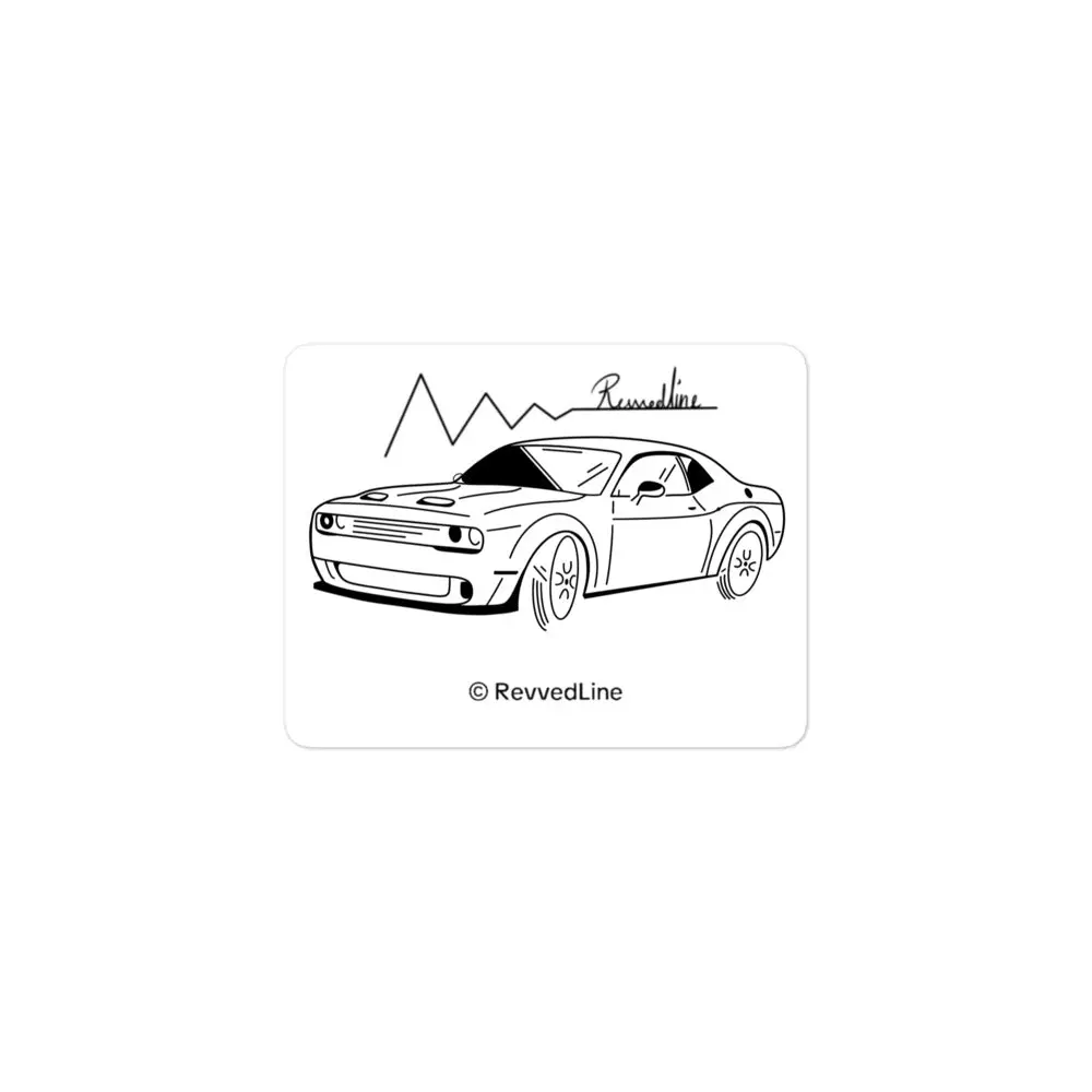 Revvedline HellCat Challenger Bubble-Free Sticker