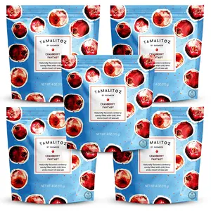Cranberry Fantasy (5-Pack) Tart cranberry ribbon candy with a fierce chili, lime, and sea salt center. A sharp, sophisticated sting that proves fruit is better with a burn. Boldly tangy. Call me hot, not sweet.