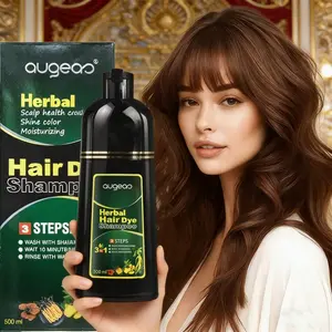3 in 1 Hair Dye Shampoo for Both Men And Women, 500ML Covers Gray Hair, Herbal And Free of Ammonia, 16.91oz Unisex Instant Shampoo Hair Color, Provides a Vibrant Appearance, Contains Plant Squalane