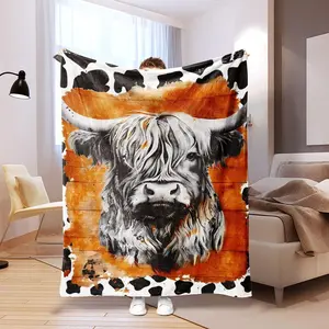 Yak Print Cozy Blanket, Soft Comfortable Warm Napping Throw, Sleeping Bedding Supplies for Home Office Travel