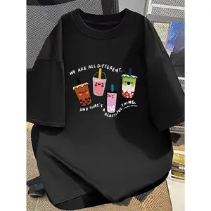 T-shirt wanita klasik asas, leher bulat lengan pendek, serbaguna dan selesa untuk kegunaan di rumah dan luar rumah.