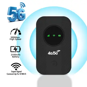5G/4G LTE Mobile Hotspot,300Mbps,Portable Internet Hotspot for Travel,Connect Up to 10 Devices,Pocket WiFi Device for RV&Outdoor Use, Portable Rechargeable