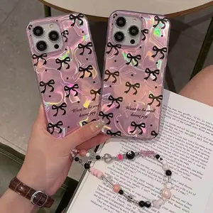 Trendy Butterfly Bowknot Dots Chain Case For Honor X9C 400 Lite X6C 200 Smart X5B X5C Plus X7C X8C X7D X9D Magic 7 8 Lite Girl Phone Cover Cases