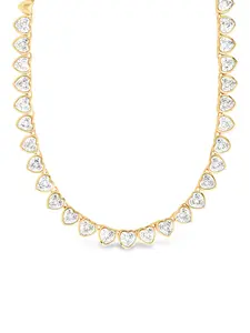 Stephanie Heart CZ Tennis Necklace