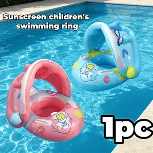 Inflatable Pool Float with Handle, Pool Floaties, Kids Swimming Ring, Water Floating Pad, Outdoor Play Gear, Summer Beach Gift, Family Fun Toy