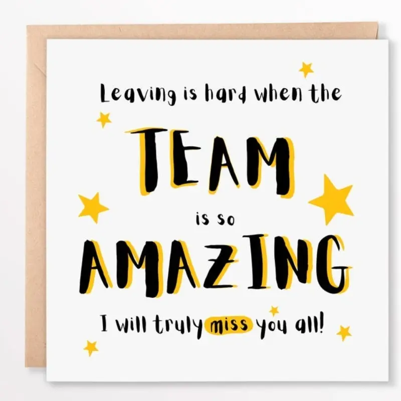 Thank You for Being an Amazing Team- Leaving Card, Goodbye Card, Coworker Farewell, I Will Miss You Card, Work Team Appreciation, Customised