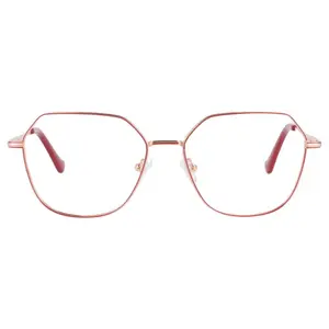 Fifth & Ninth Selena Women's Cat Eye Blue Light Glasses - Gold/Red