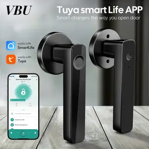 VBU Smart Fingerprint Door Lock with Keypad, Biometric Smart Lock, Electronic Code Lock, Tuya App Control and Keyless Entry Lock, for Home/Offices, SL014 Digital Electronic Lock with Password/Key