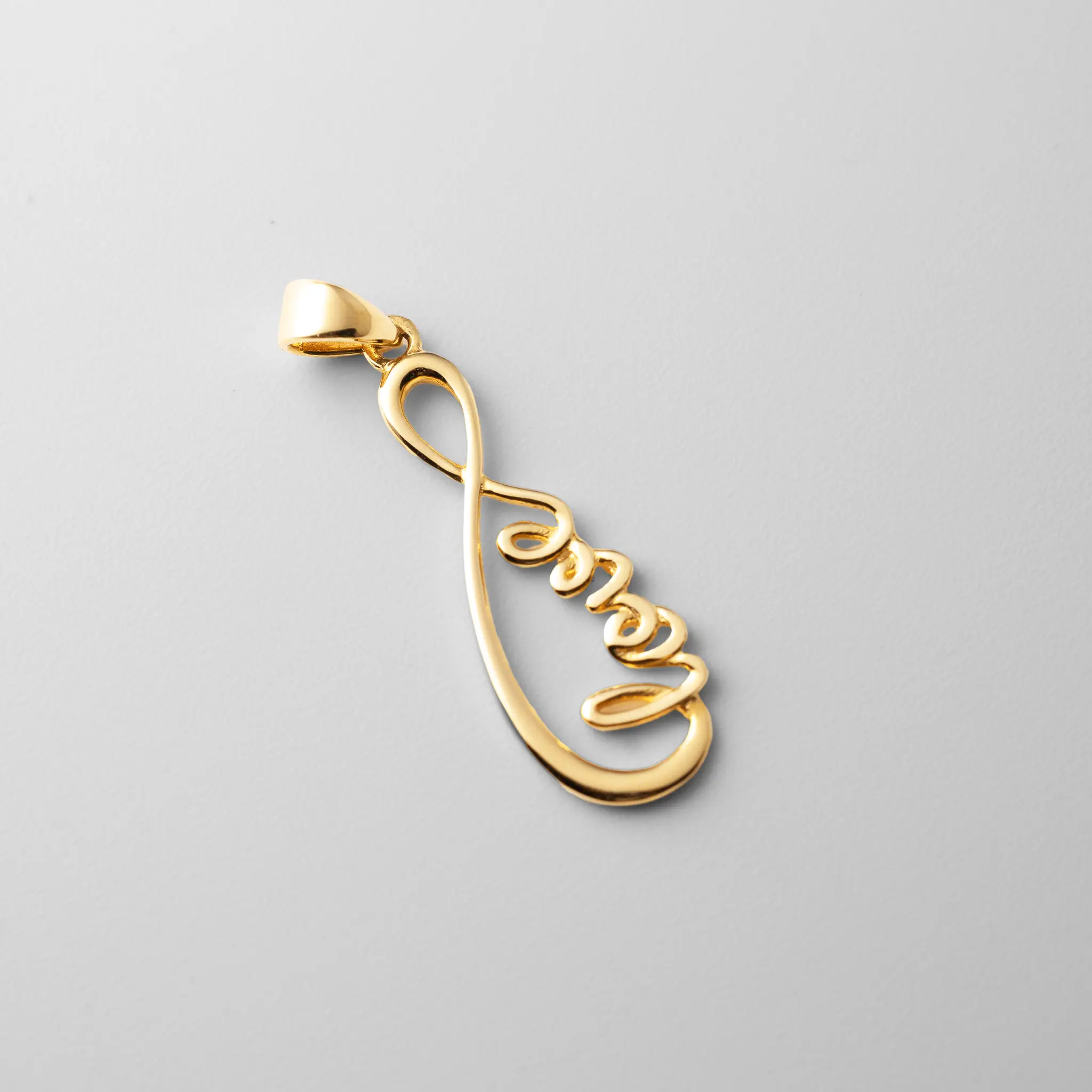 14K Gold Love Infinity Pendant - Model 2370
