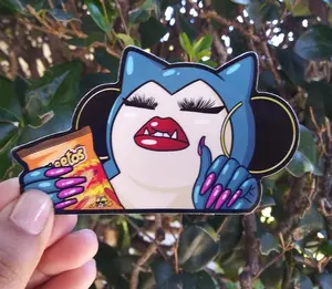 Snorlax Vinyl Sticker, Anime Funny Meme Decal, Latina Mexican Humor, Vinyl Waterproof Sticker, Gift for Game lovers