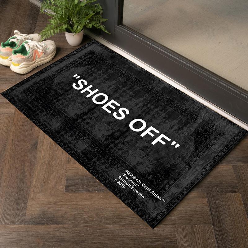 Shoes Off Written Mat Welcome Mat Sneakerhead Matdoormatoutdoor Matdoor Entrance Matdurable Matpersonalized Matsarea Mats