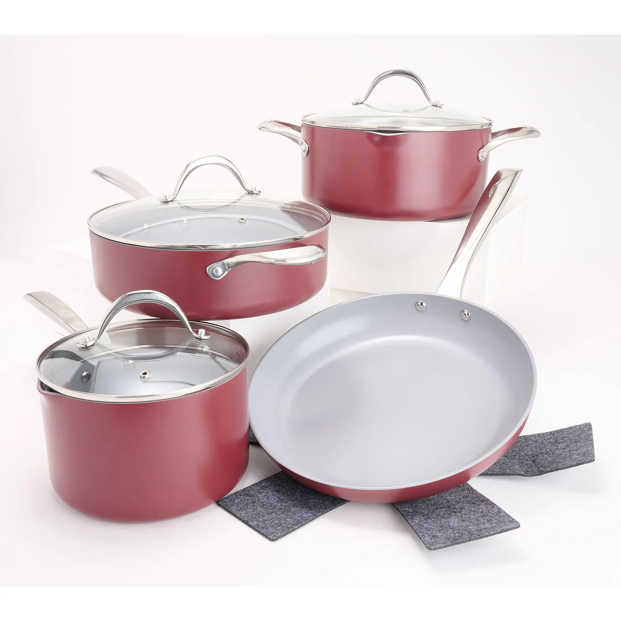 Technique 7-Pc Stackable Hard Anodized CeramicNonstick Cookware Set