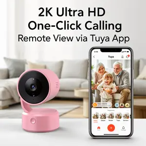 5MP Mini WiFi Security Camera PTZ Indoor 2 Way Audio 360 Degree Wireless Baby Monitor Smart Home Protection Tuya App Night Vision Cloud Storage Remote