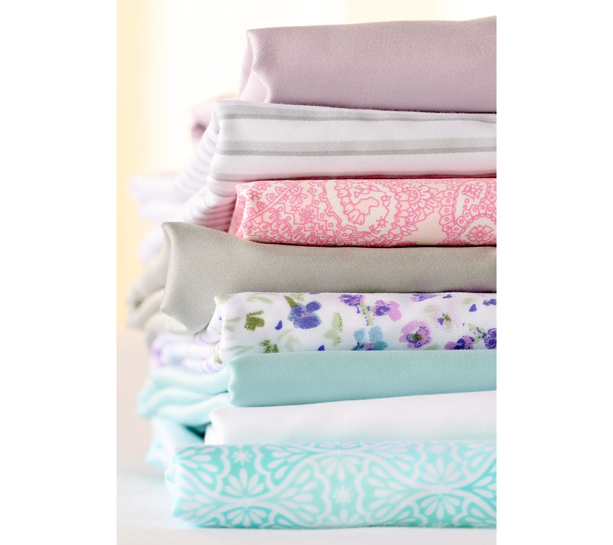 Home Reflections 1200TC Cotton Blend Sateen Sheet Set Pillowcases Durable Fabric Silky Satin Bedding