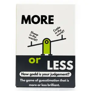 Card Game - More or Less, How Strong Is Your Judgment? Family Gathering Entertainment, Family Fun Game, Couple Romantic Dialogue Card Game, Christmas & Valentine Gift