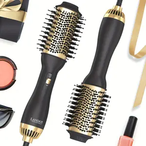 LANDOT Hair Blow Dryer Brush And Volumizer, One-Step Hot Air Brush For Drying, Straightening, Volumizing Hair, Mother's Day Gift
