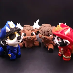 Articulated Highland Cow Figurine Articulated Highland Cow Figurine