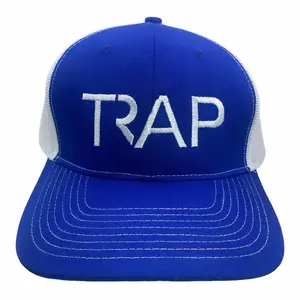 “TAKE RISK ACHIEVE PROSPER” TRAP TRUCKER HAT BLUE/WHITE