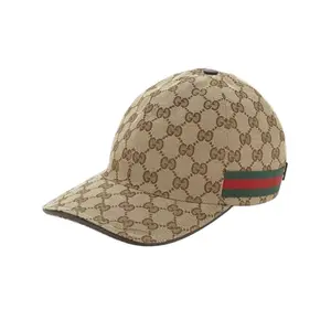 Pre-owned GUCCI Polyamide Hat "GG" Logo & "Web Stripe" Baseball Hat/Cap Size XL 60 Unisex #1109