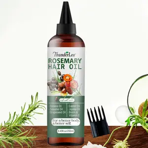 Rosemary Hair Oil, Natural Hair Oil, For Thicker & Fuller-Looking Hair, Strong Roots, Contains Biotin & Vitamin E, Made with Pure Rosemary, Castor, Jojoba Oils