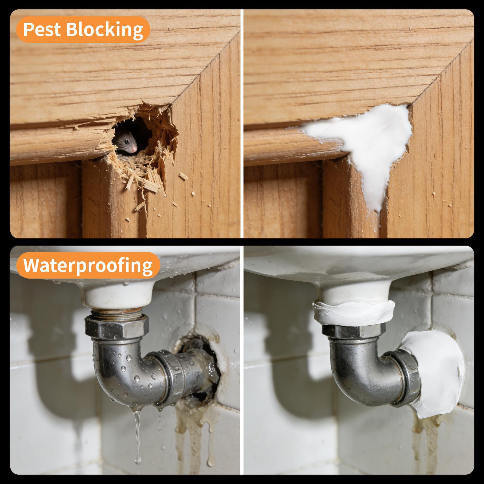 10Pcs Professional Sealant Clay - Waterproof & Anti-Insect Wall Hole Filler Mud, Sticky Pipe Repair Putty for Air Conditioning Holes & Wall Cracks, Non-Toxic Quick Drying Mastic for Home Repair 10Pcs Professional Sealant Clay - Waterproof & Anti-Insect Wall Hole Filler Mud, Sticky Pipe Repair Putty for Air Conditioning Holes & Wall Cracks, Non-Toxic Quick Drying Mastic for Home Repair