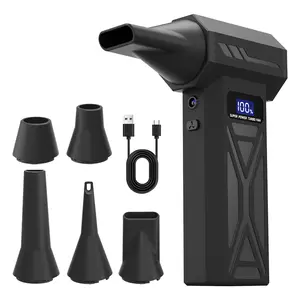 High-Speed Handheld Fan with Brushless Motor, Turbine Blower, Dual Use for Dust Removal and Snow Clearance, Lithium Ion Batteries Included, Handheld Cordless Blower