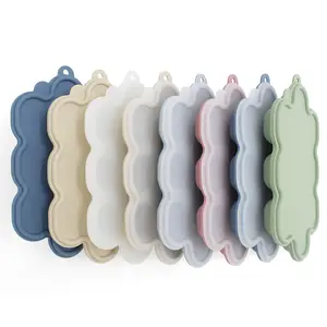 2 Piece Baby Food Freezer Tray Set with Lids, Silicone Teething Sticks for Homemade Baby Food, Safe Baby Feeding Tray, Silicone Utensils Set