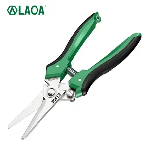 LAOA 8inch Stainless Steel Strong Metal Shears for Electricians Cutting Copper and Aluminum Gardening Household Scissor