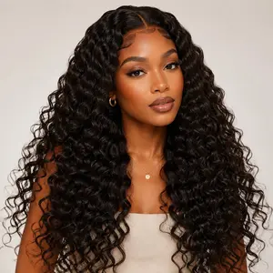 Ocean Wave Crochet Hair Extensions Human Hair Curly Braiding Hair