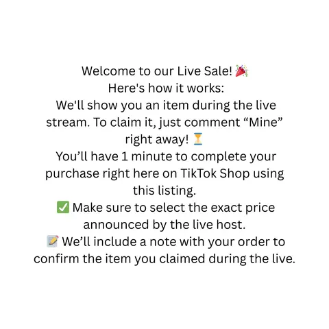 LIVE SALE